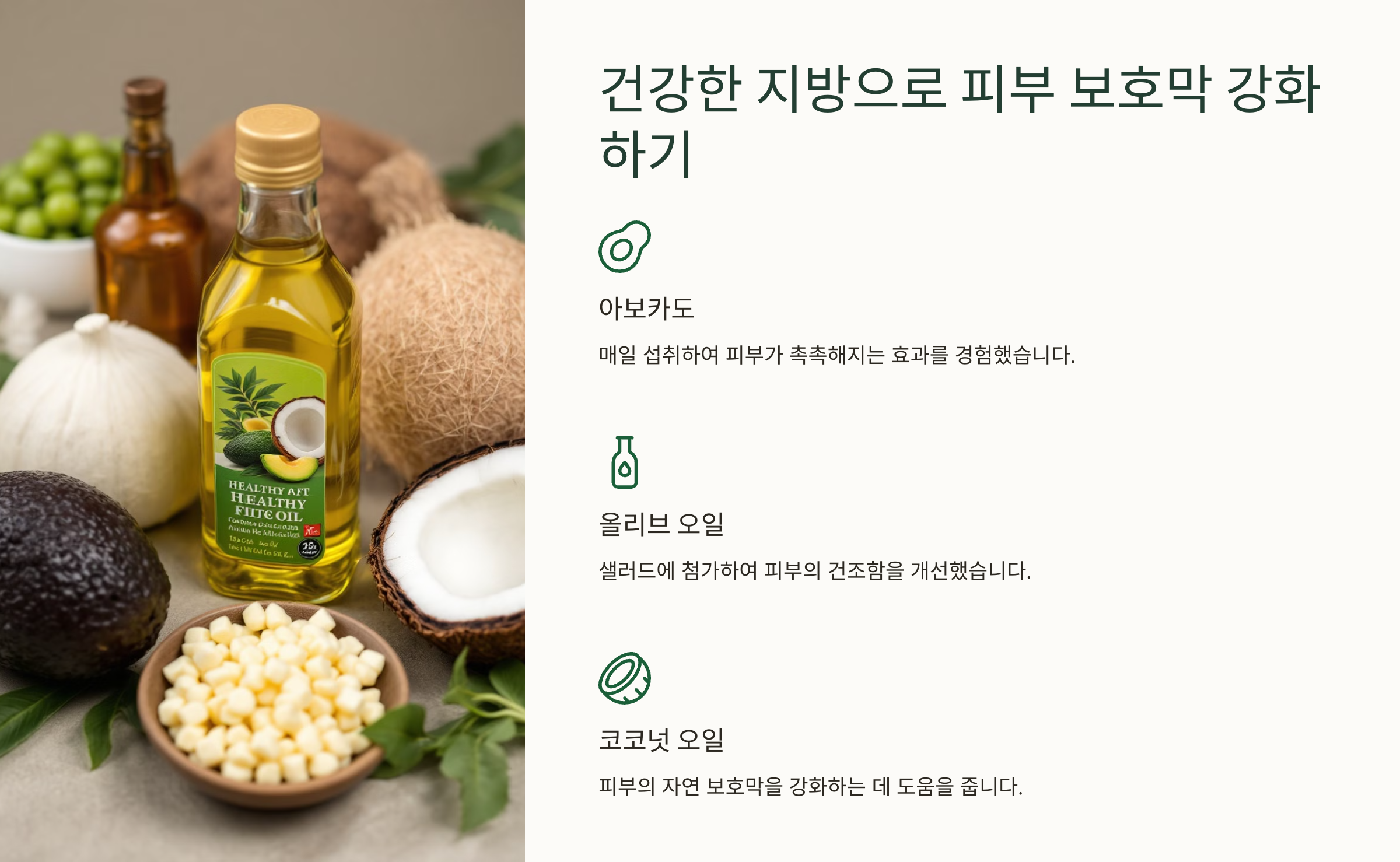 건강한 지방으로 피부 보호막 강화하기