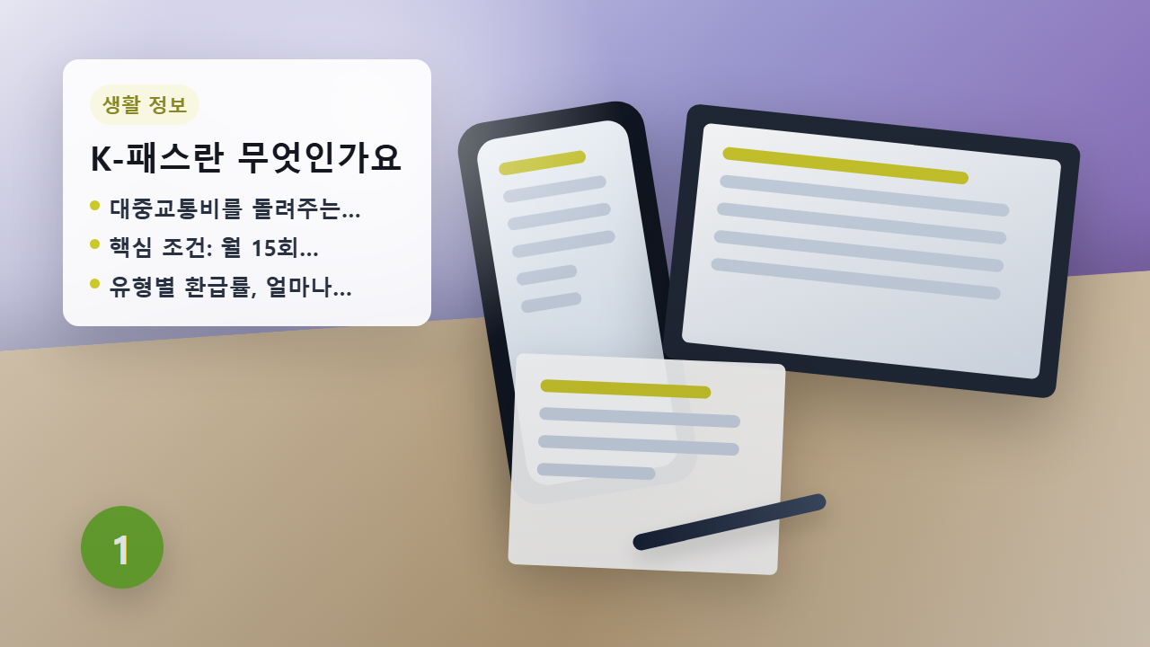 K-패스 대중교통 환급 이용 모습