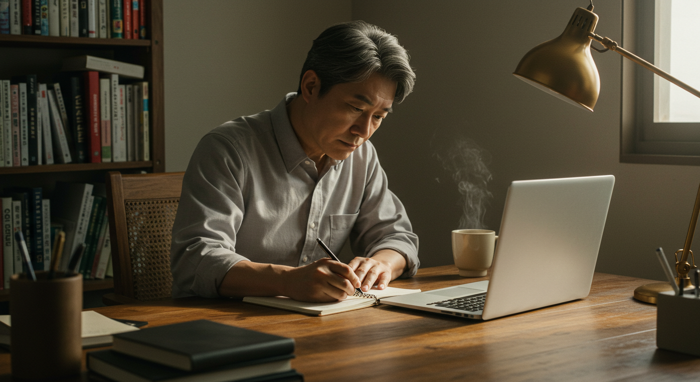 부업을 고민하는 남성