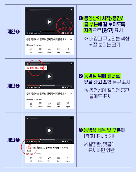 유튜브 활동 시 대가성 문구 표기 방법