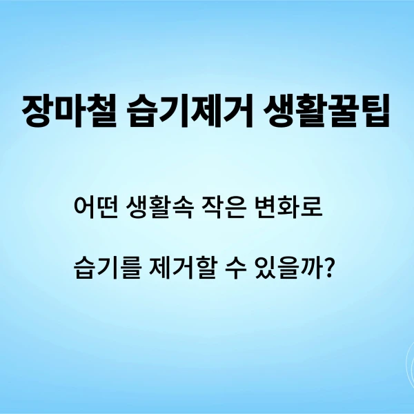 장마철 습기제거 생활꿀팁 썸네일