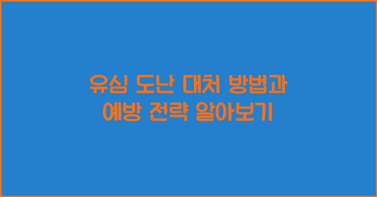 유심 도난 대처