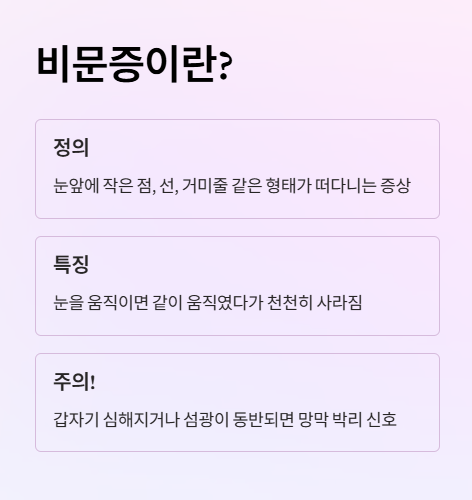 비문증이란?