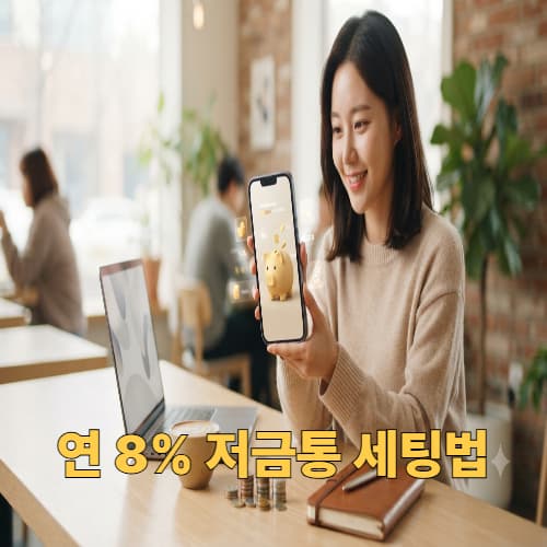 연 8% 카카오뱅크 저금통: 잔돈으로 10만원 빠르게 채우기
