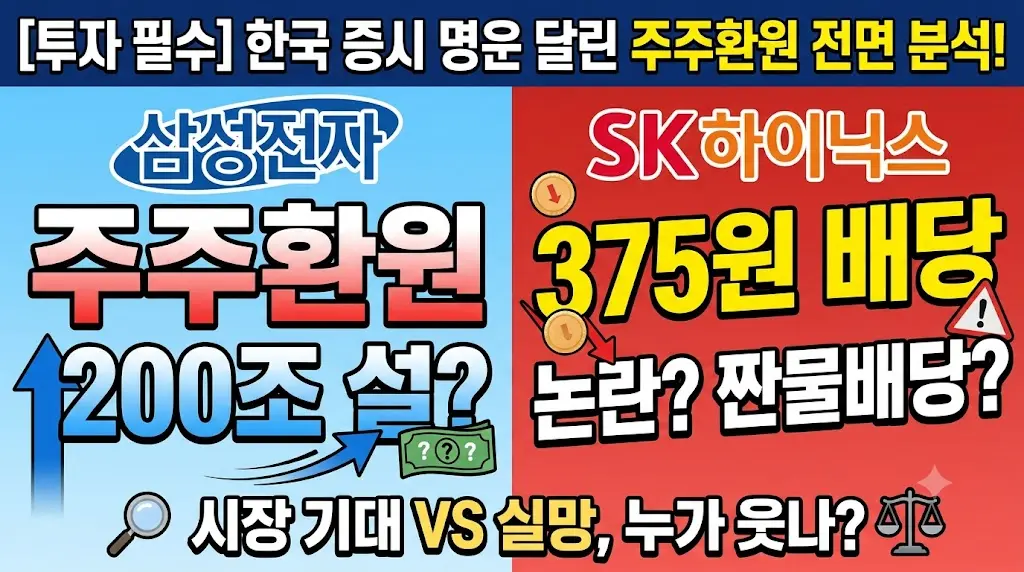 삼전 주주환원 배당 논란 이미지