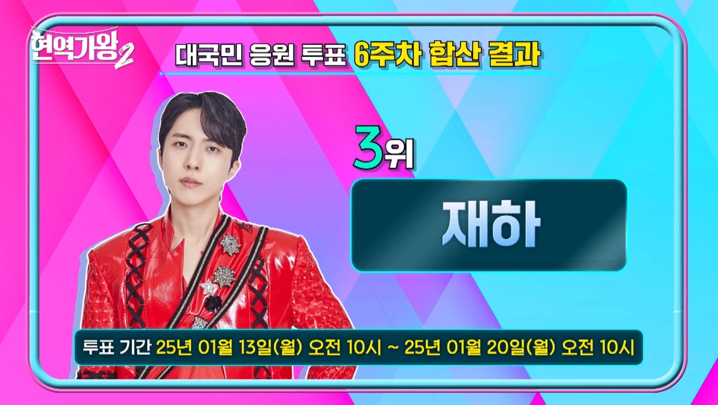 현역가왕2 대국민 투표 6주차 결과