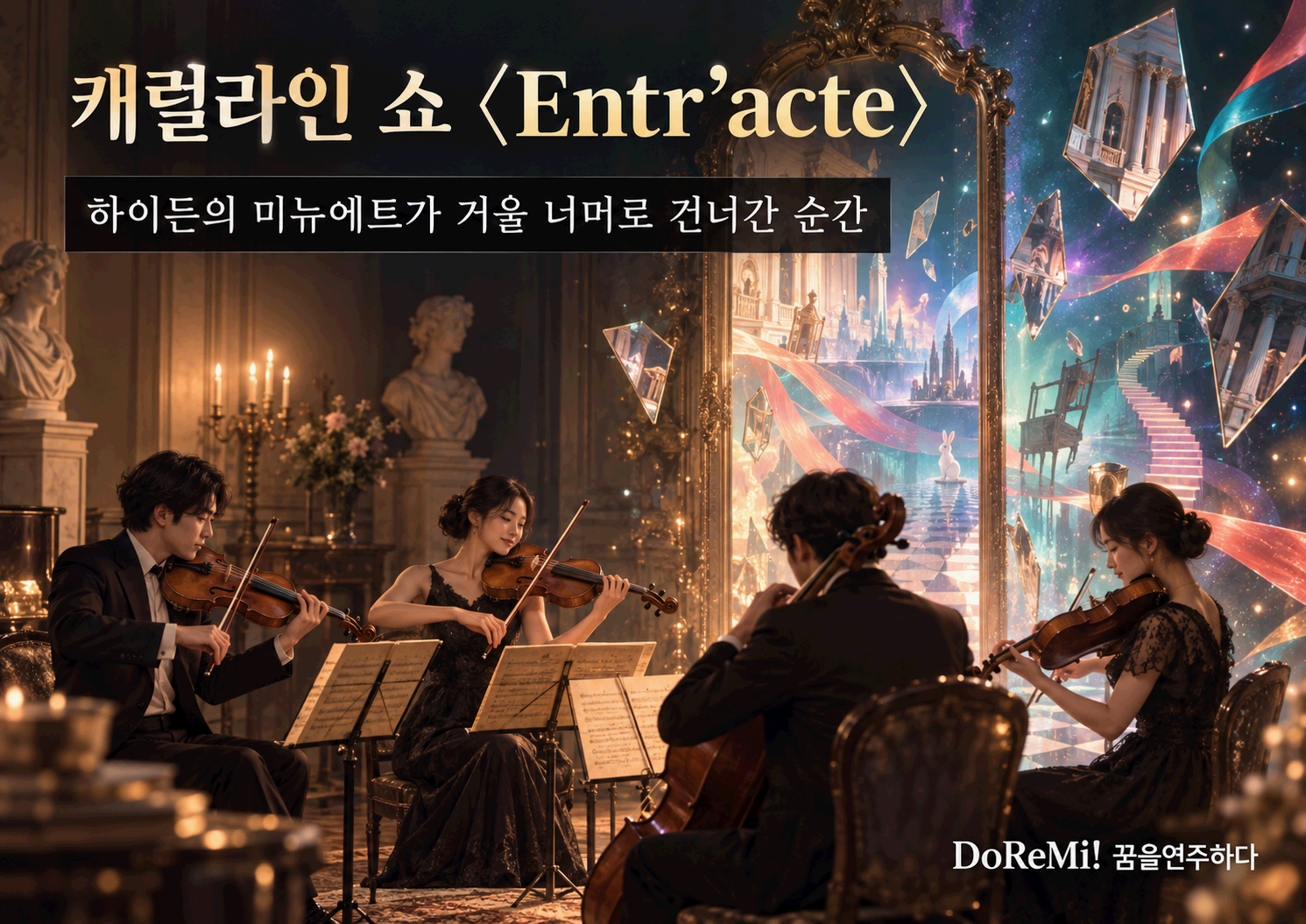 캐럴라인 쇼 <Entr'acte>｜하이든의 미뉴에트가 거울 너머로 건너간 순간