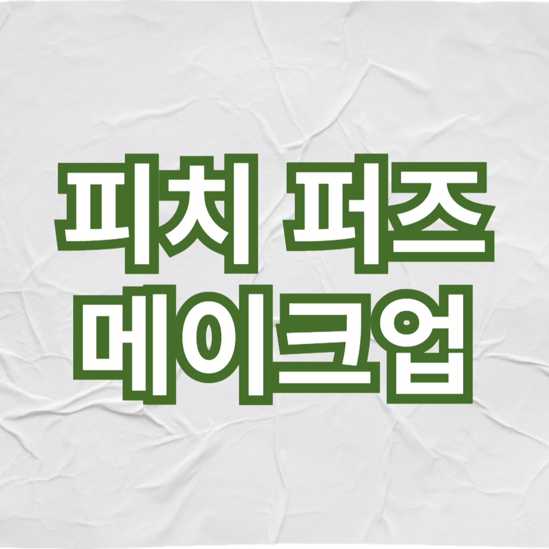 피치 퍼즈 메이크업 완벽 가이드에 관한 썸네일 입니다