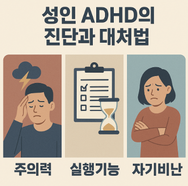 성인 ADHD의 진단과 대처법 (주의력, 실행기능, 자기비난)