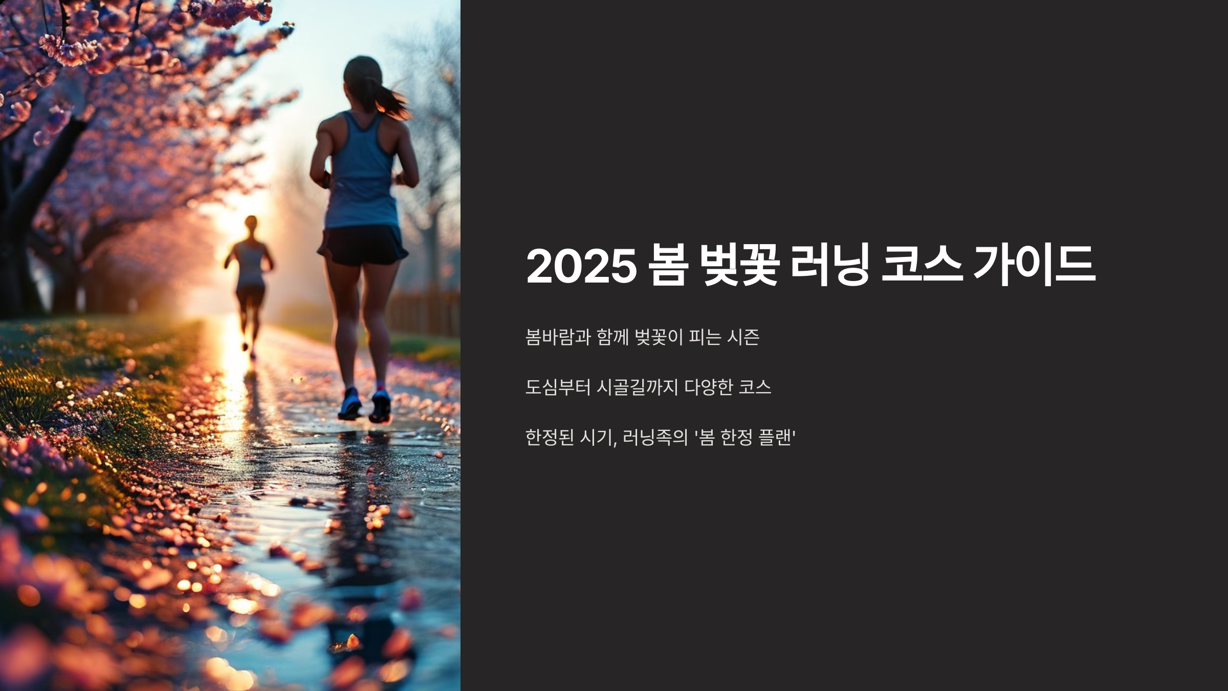 벛꽃러닝하기좋은코스추천