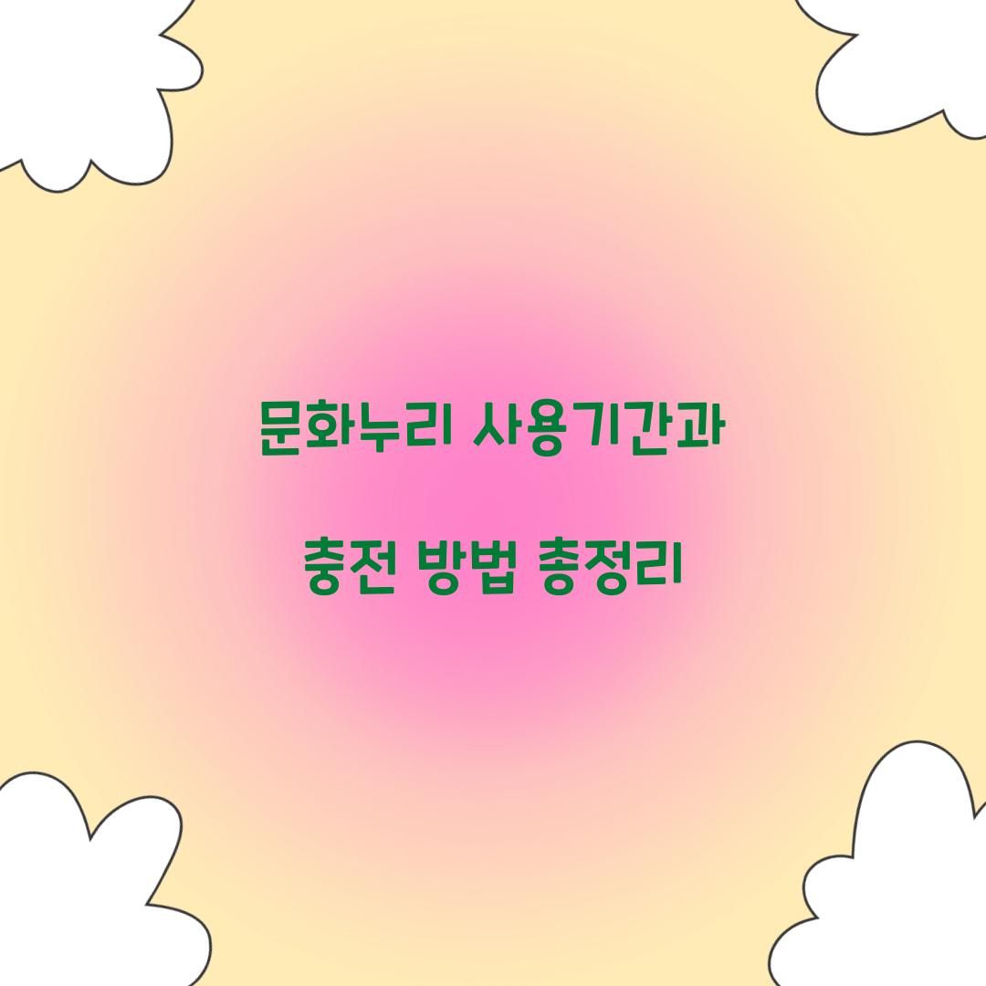 문화누리 사용기간