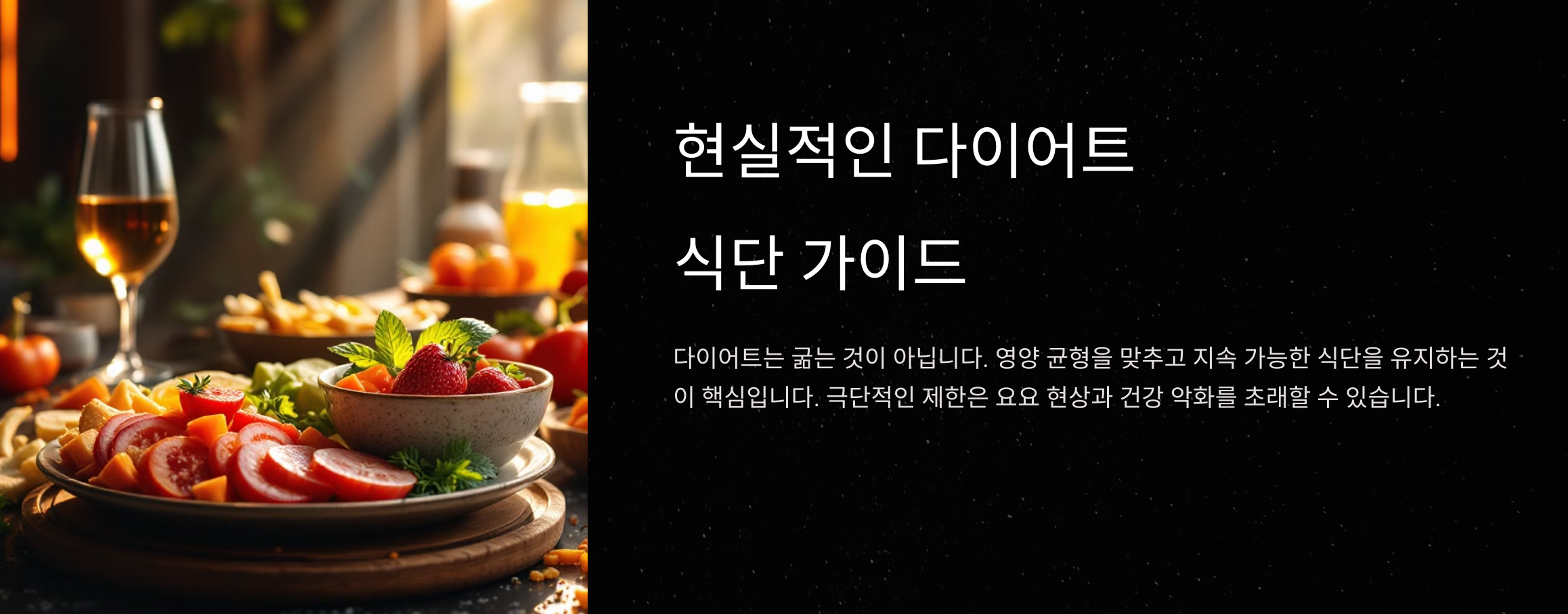 굶지 않고 건강하게! 현실적인 다이어트 식단