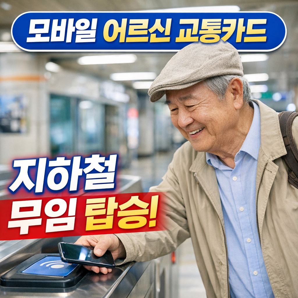 서울시 어르신 모바일 교통카드 신청 방법 스마트폰만 있으면 지하철&middot;버스 무제한 무료!