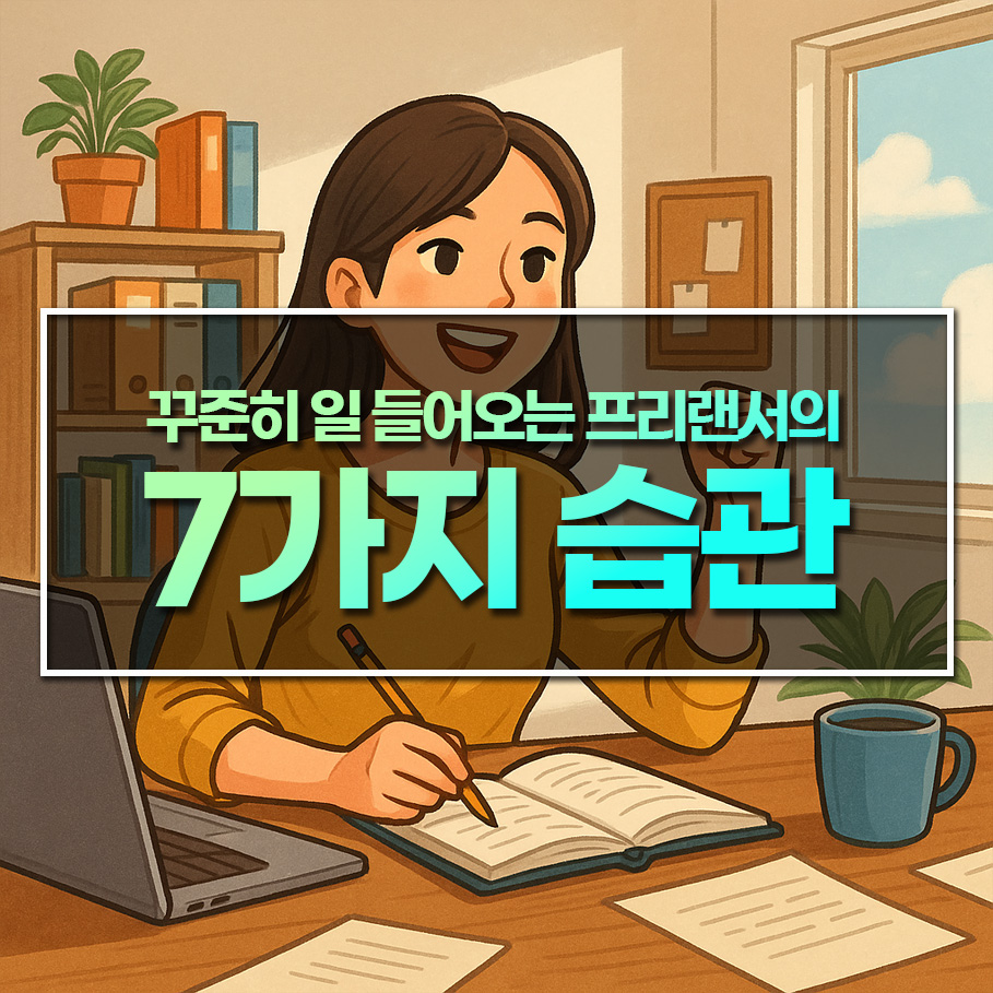 일감 끊기지 않으려면?꾸준히 일 들어오는 프리랜서의 7가지 습관