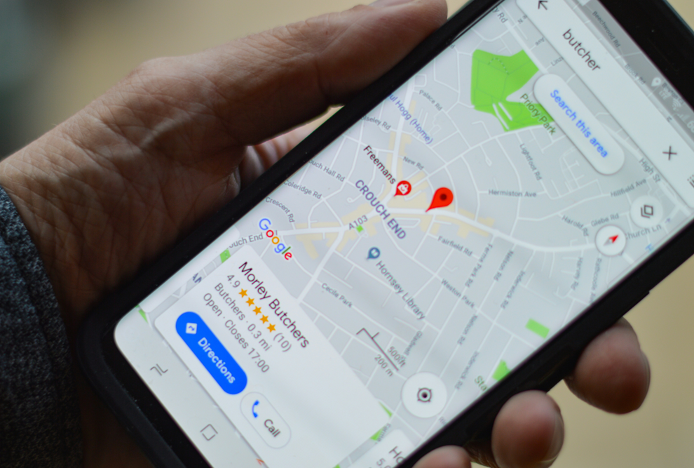 휴대폰의 구글 맵