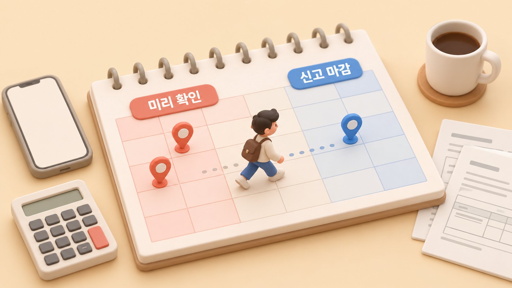 마감 전 확인 달력
