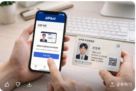 업비트 업데이트 5일부터 시작 (모바일 주민등록증 도입)