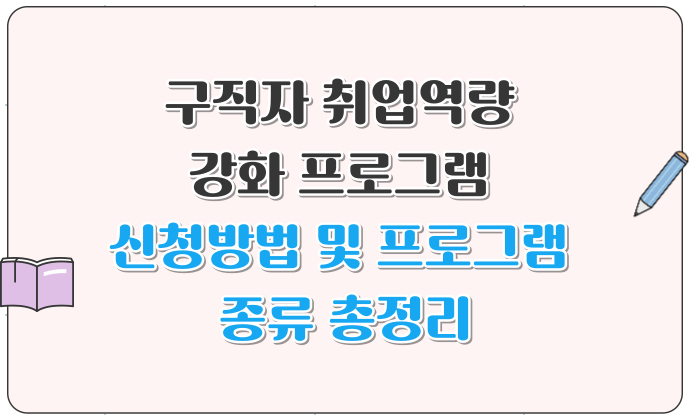 구직자 취업역량 강화 프로그램 신청방법 및 프로그램 종류 총정리