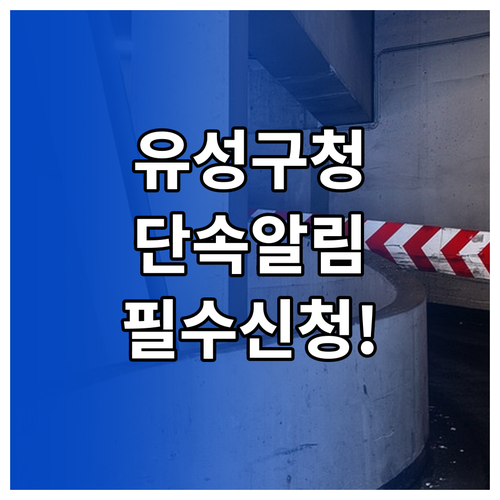 유성구청 주정차 단속 알림 문자 신청..