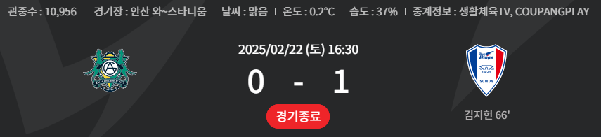 수원삼성vs안산그리너스