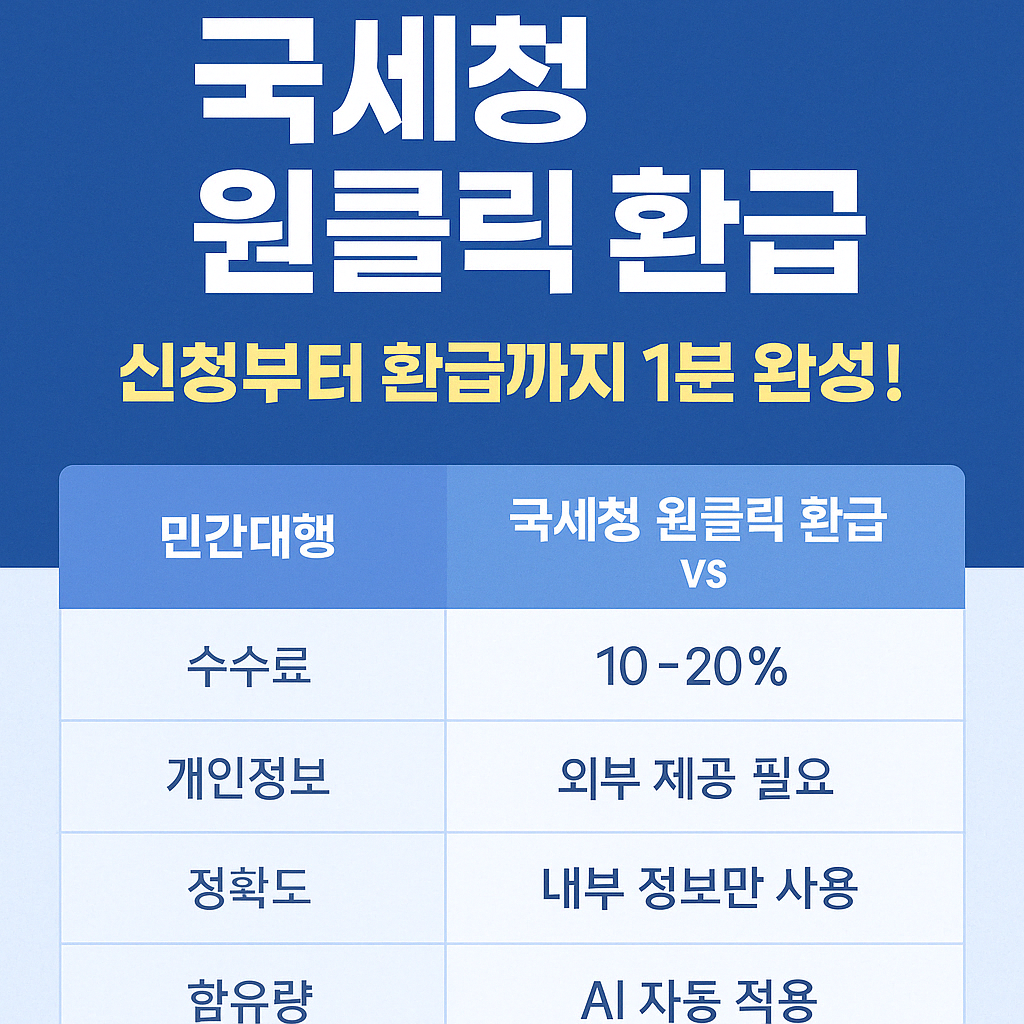 국세청 원클릭 환급｜ 환급금 1분 조회법 썸네일 이미지