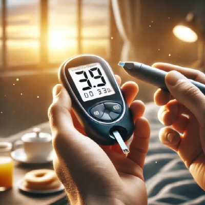 혈당-측정기-만지는-사진