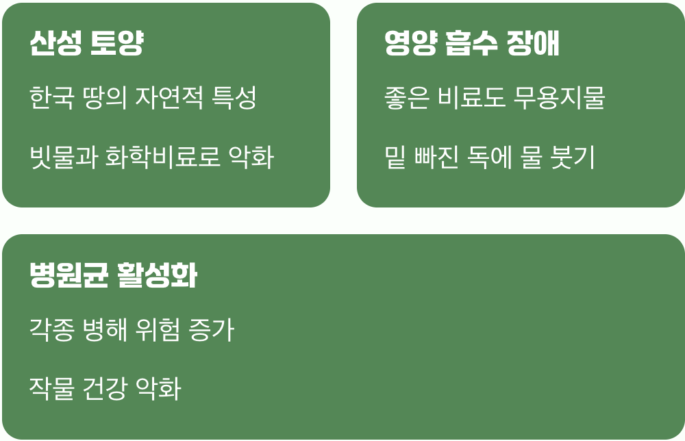 우리 텃밭이 아픈 이유, 산성 토양