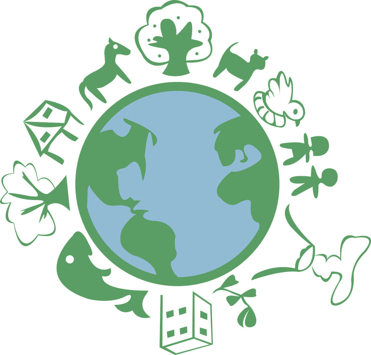 지구와 재활용 관련 심볼