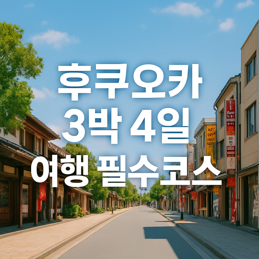 후쿠오카 3박 4일 여행코스