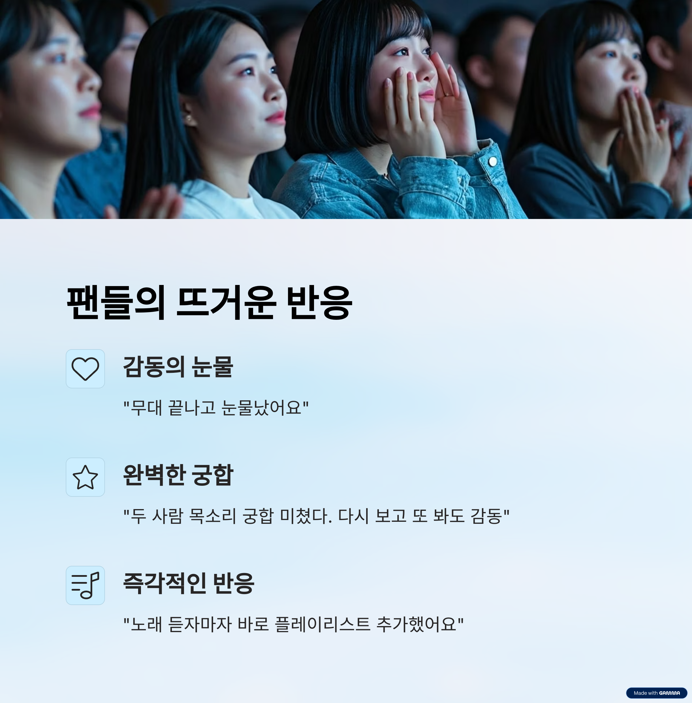 팬들의 반응