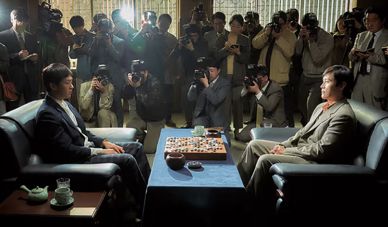 바둑영화 승부 스승과 제자가 대국하는 장면