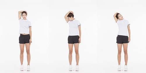 수험생 스트레칭 사진