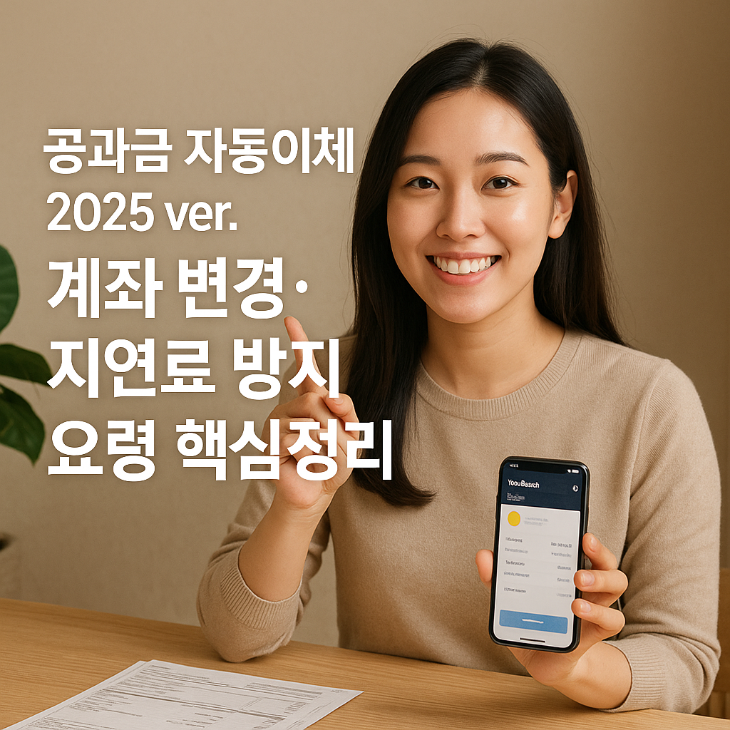 공과금 자동이체 2025 ver. 계좌 변경&middot;지연료 방지 요령 핵심정리