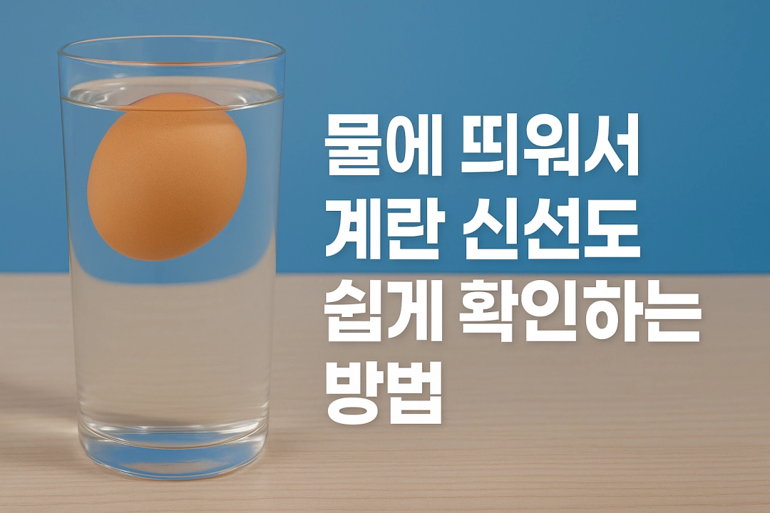 물에 띄워서 계란 신선도 쉽게 확인하는 방법