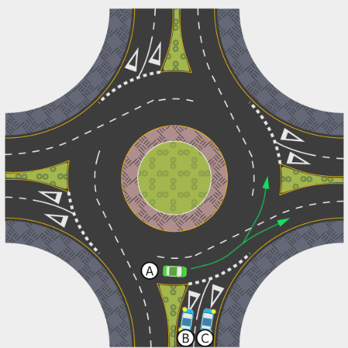 회전교차로 회전우선 그림