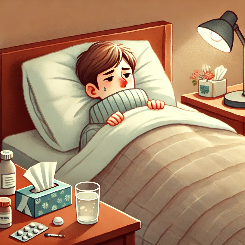 독감 증상 이미지