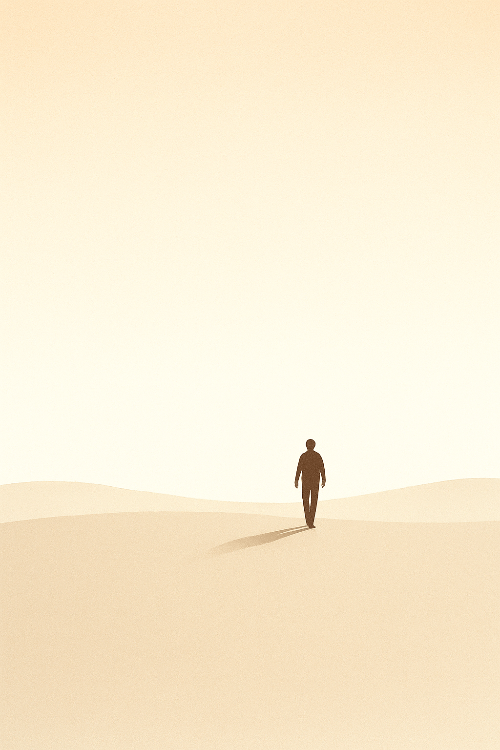 수평선으로 걸어가는 인물을 통해 표현한 자유의 상징