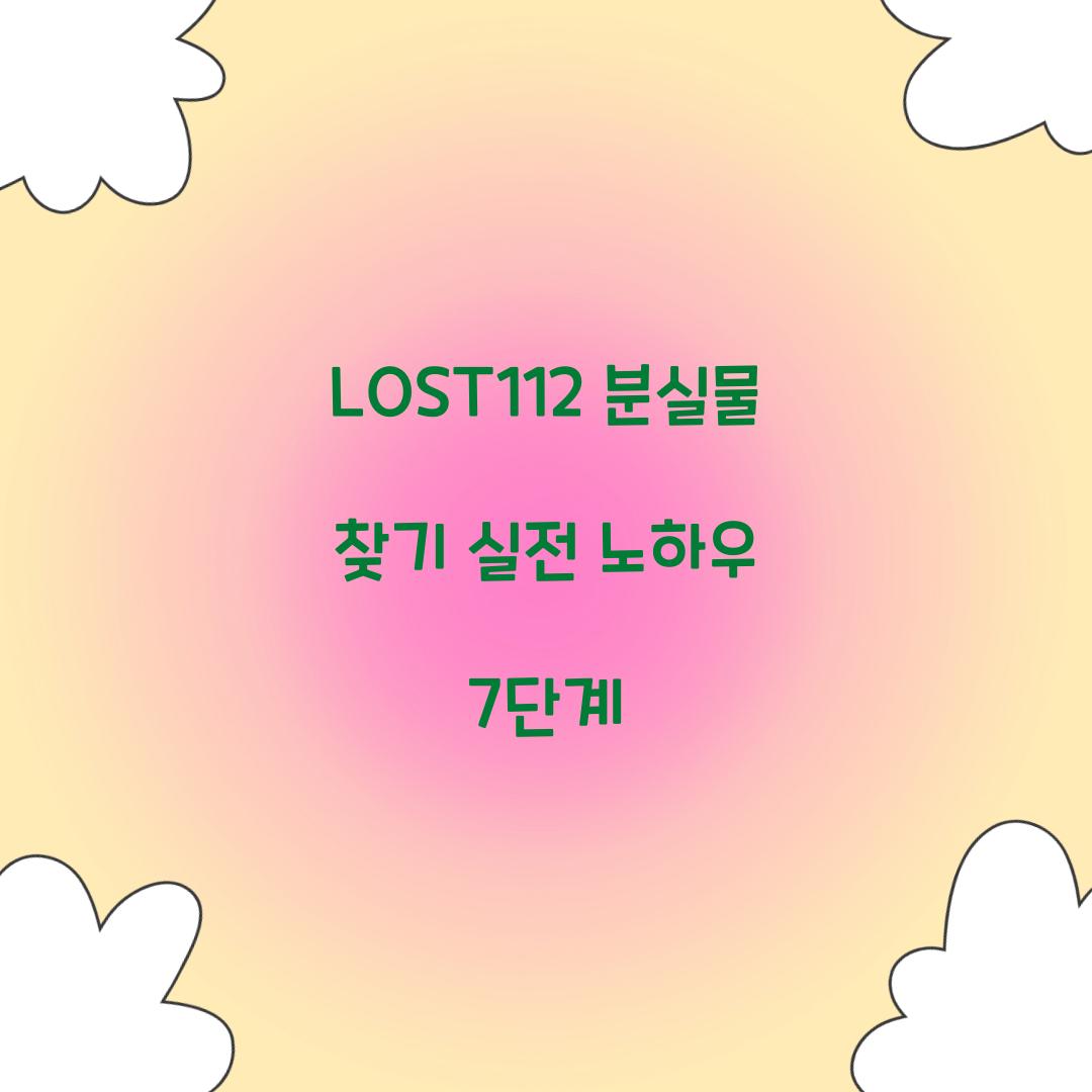 LOST112 분실물 찾기