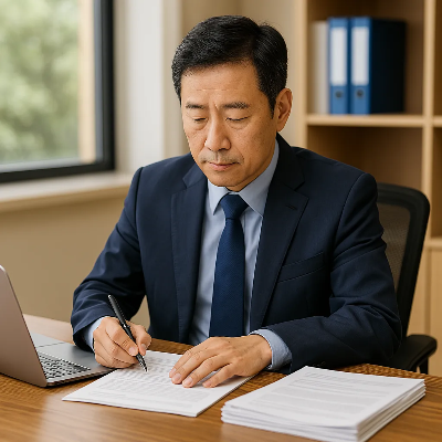 책상-위에서-업무를-보고-있는-공무원