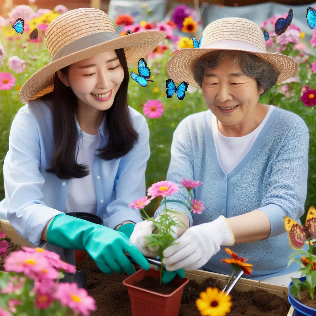 여성-원예치료사