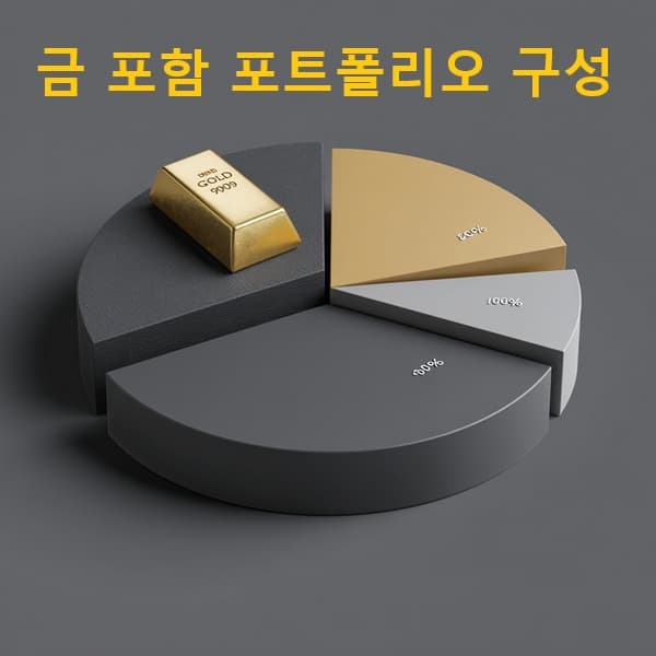 금 포함 포트폴리오 분산 이미지