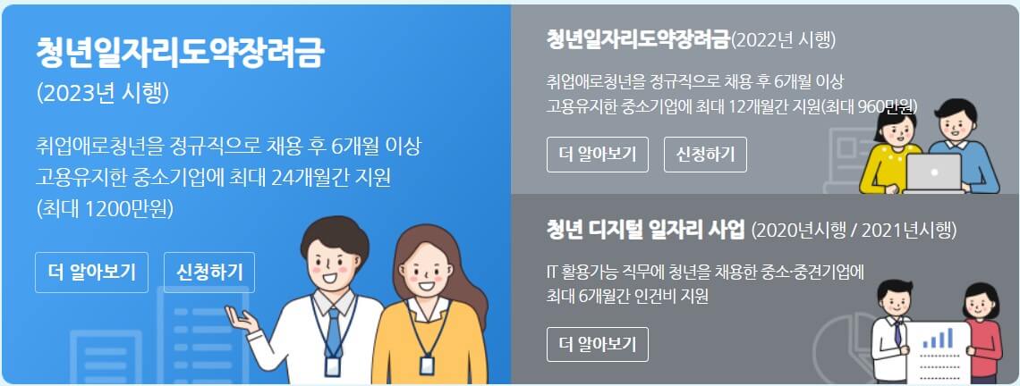 청년 일자리 도약 장려금 신청하기