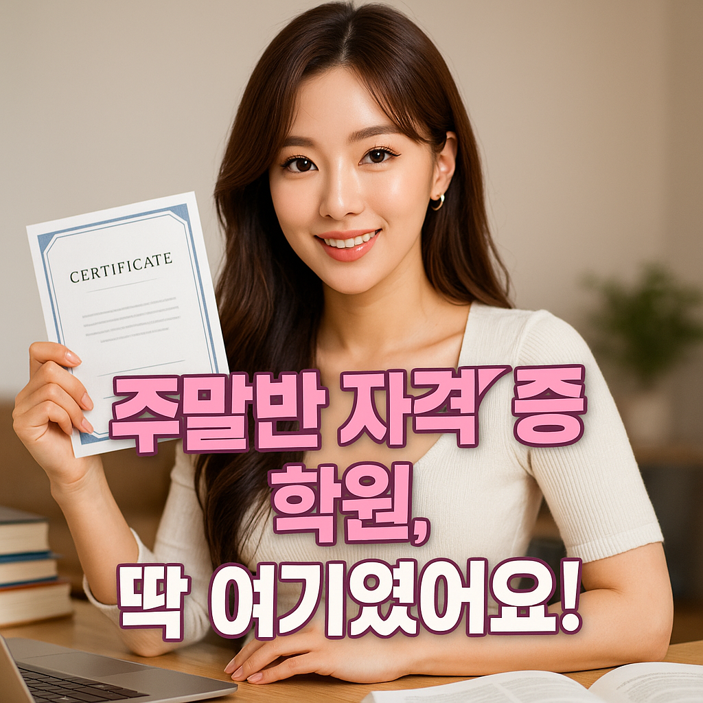 주말반 자격증 학원 추천, 딱 여기였어요!