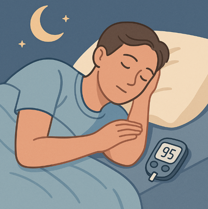 당뇨병 환자가 숙면을 취하는 모습