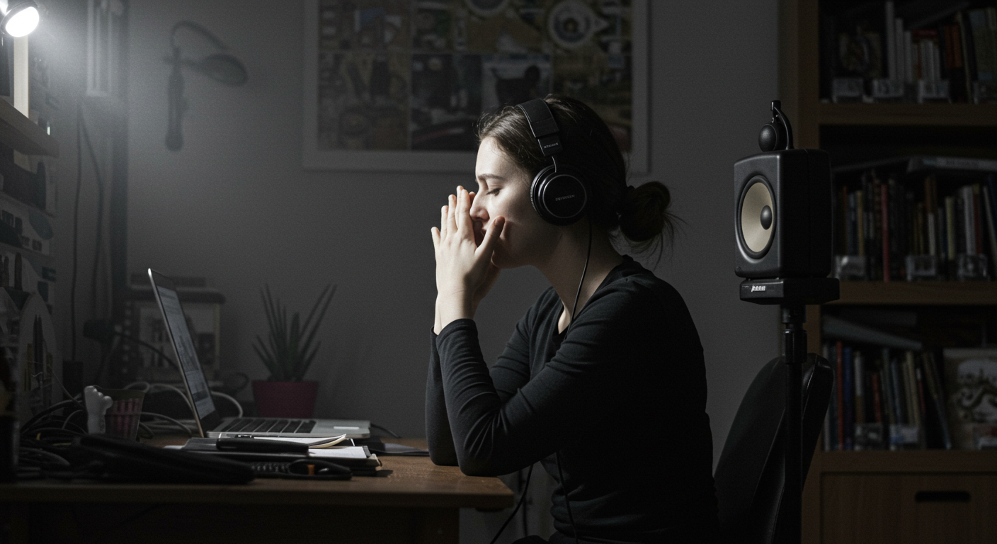 감정을 기록을 하며 스스로 마음의 치료를 하는 나.