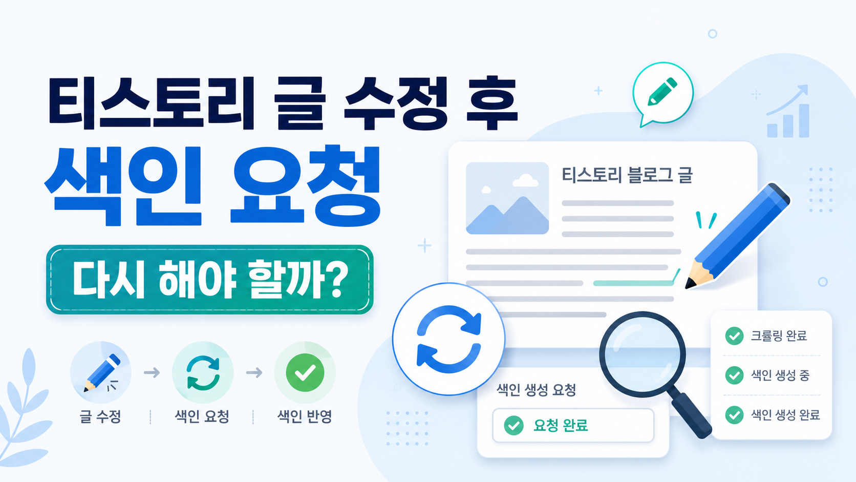 티스토리 글 수정 후 색인 요청 다시 해야 하는지 확인하는 방법