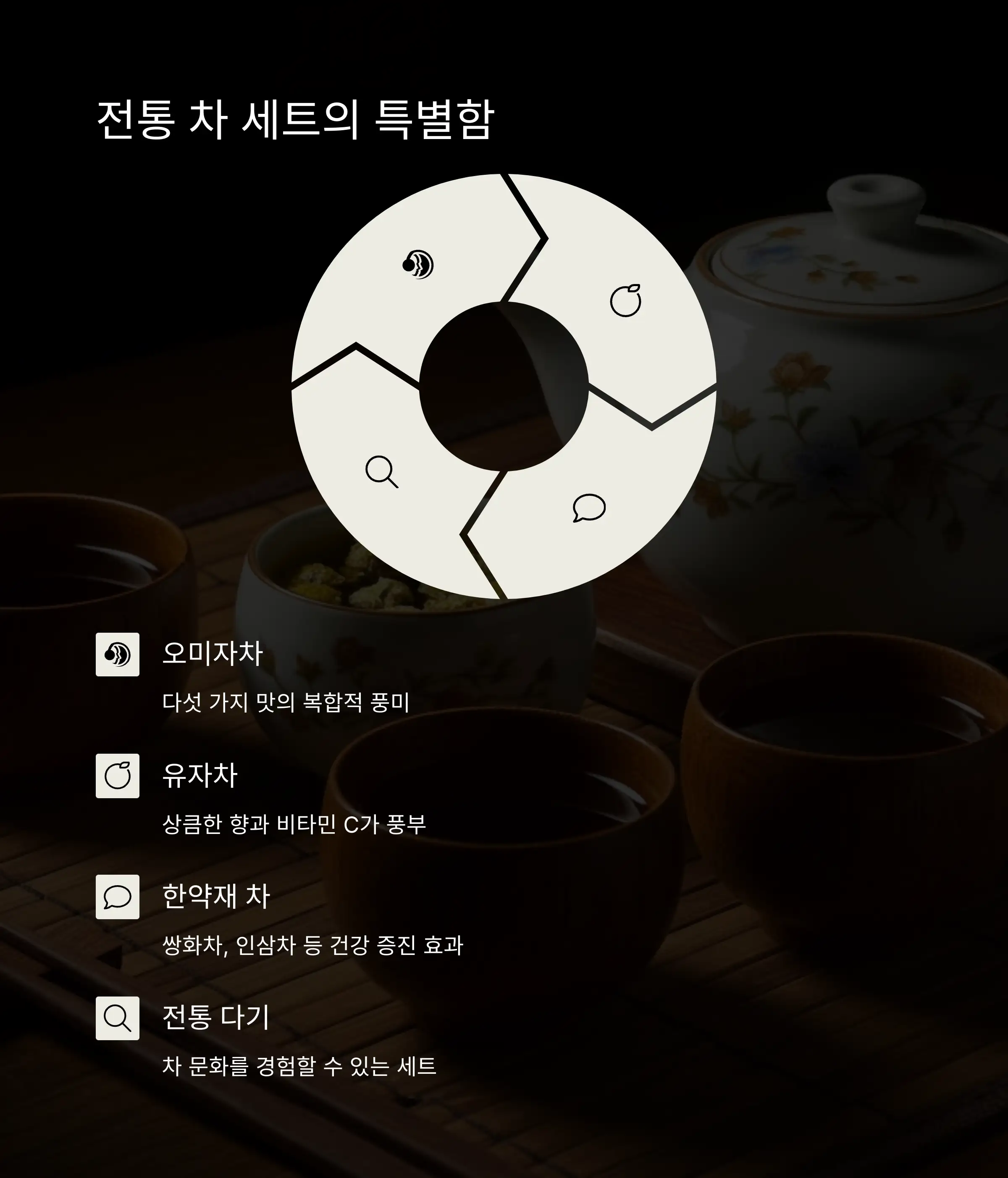 🍵 전통 차 세트: 한국의 맛과 향