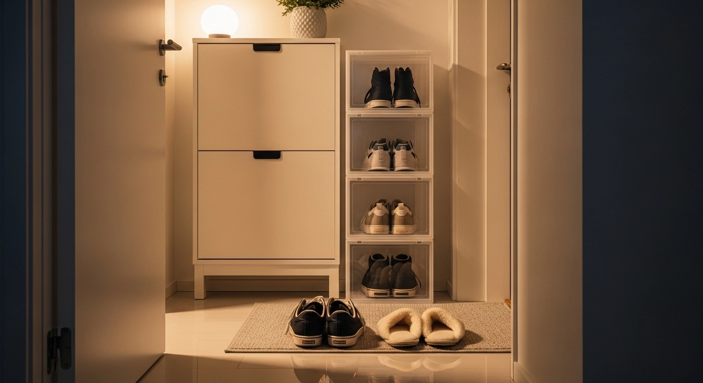 신발장에 신발이 다 안 들어간다면 좁은 현관 2배 넓게 쓰는 '공중부양' 정리법
