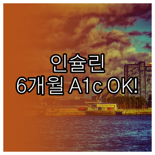 인슐린 민감도 회복 A1c 낮추는 6..