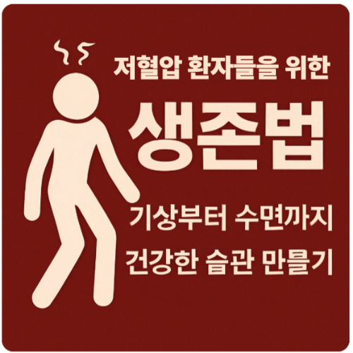 저혈압 환자를 위한 생존법